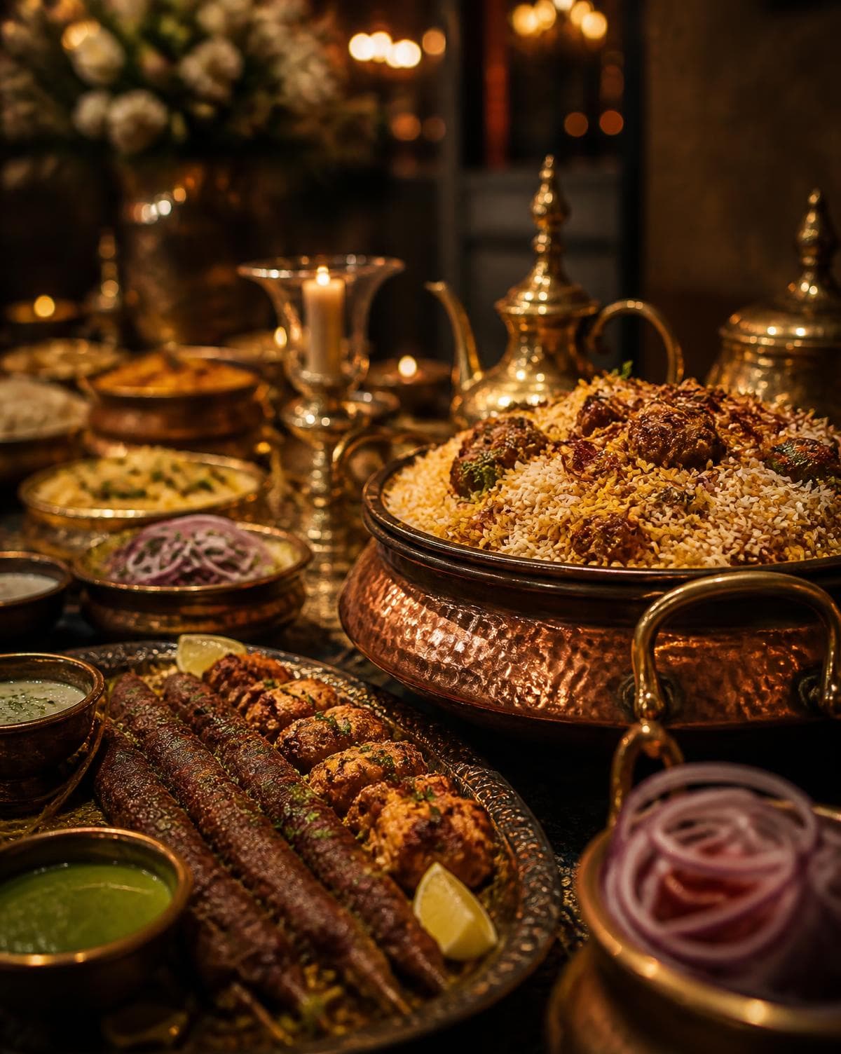 An elegant banquet setting for a wedding celebration